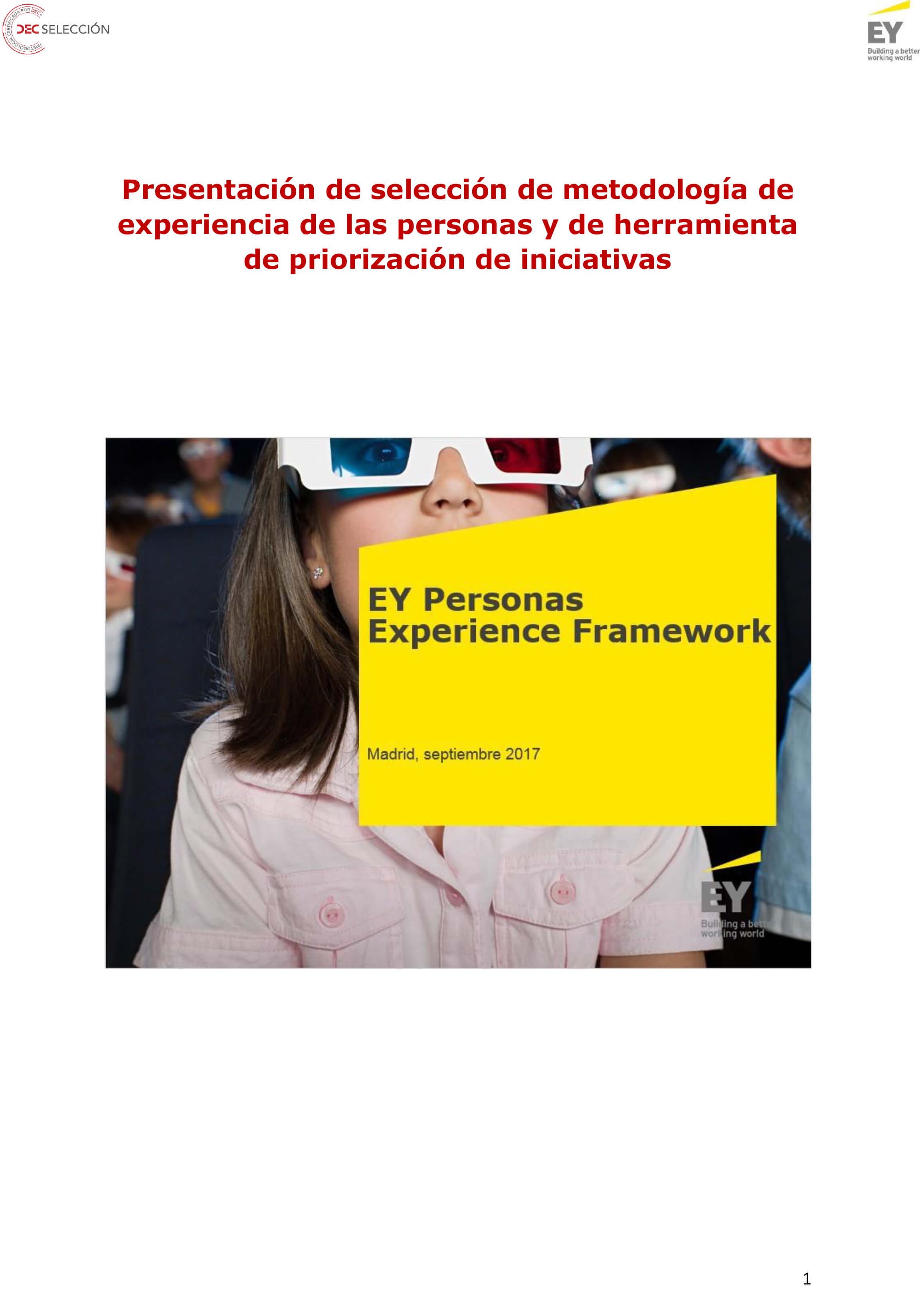EY Personas Experience Framework | Asociación DEC